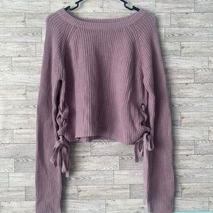 Lilac Purple Moon & Madison Sweater with Side Ties